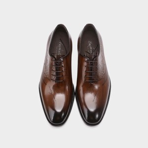 PL-VOGU <span class=keywords><strong>Scarpe</strong></span> da Uomo in Vera Pelle, Punta Affusolata, Traspiranti, con Lacci, Stile Formale Britannico, Casual Business, in Pelle Goffrata da <span class=keywords><strong>Sposo</strong></span> - Product Image 1