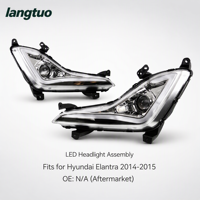 Feux de jour LED Plug and Play avec clignotants jaunes pour Hyundai Elantra 2014 2015 Pare-chocs avant