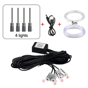 Nuova Luce Ambientale LED per Auto RGB 16 Milioni di Colori Fibra Ottica <span class=keywords><strong>Ritmo</strong></span> Musicale Interni Auto Completi 12V Modello A116 Compatibile - Product Image 6