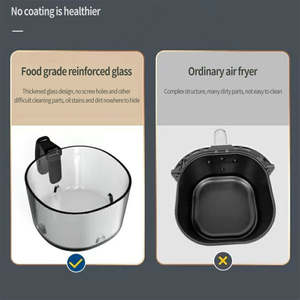 Friggitrice ad aria intelligente con Touch Screen multifunzionale da 3,5 litri 4 litri friggitrici ad aria elettriche digitali senza olio con abbeveratoio profondo visibile - Product Image 5