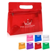 Trousse de Toilette/Maquillage Transparente Étanche Portable Unisexe, Mini Pochette de Voyage en PVC Personnalisable avec Fermeture Éclair