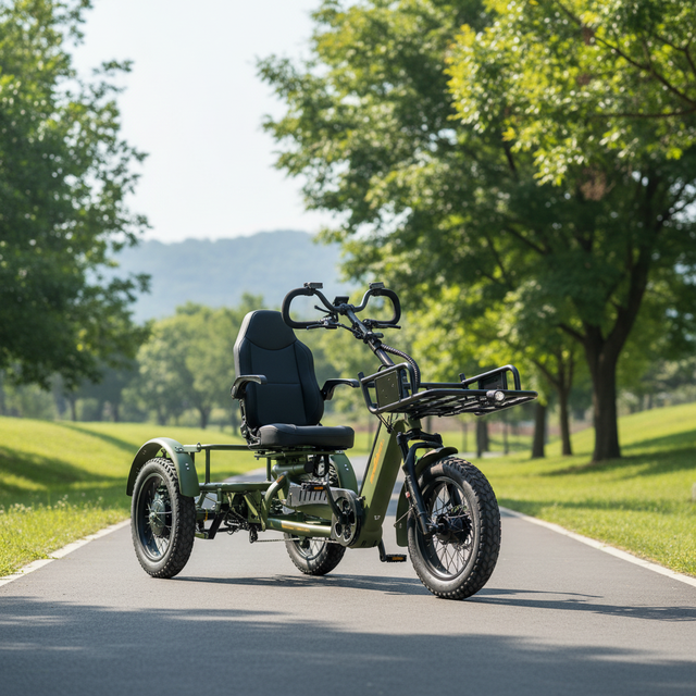 Electric Cargo Tricycle 48V 2500W 152AH 3x16.7V Battery 20" Fat Tires 90KM Range 2 Passengers CE Certified Open Body 200-300kg