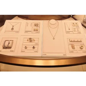 Espositore per gioielli in MDF all'ingrosso supporto per espositore per gioielli con anello per collana con bracciale personalizzato
