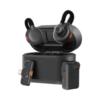 Hollyland M2S Lark M2S (Camera RX+Type-C RX) Draadloze 2.4G Lavalier Microfoon met Verborgen Ontwerp, Lichtgewicht Condensator