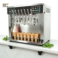 Machine à glace molle 7 têtes avec pré-refroidissement, distributeur automatique de yaourts et de coupes d'açaï pour magasin