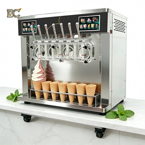 Machine à glace molle automatique 7 saveurs avec double compresseur, machine à glace et yaourt glacé commerciale en libre-service - Product Image 4