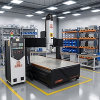 Routeur de fraisage CNC professionnel Rongchi 4 axes 1500x3000mm avec contrôle Syntec PLC haute rigidité pour pieds de table en bois et colonnes romaines