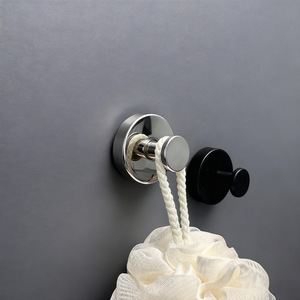 Stainless Steel Wall Mounted Robe <b>Hook</b> Suction Cup Adhesive Heavy Duty Minimalist Design <b>Bathroom</b> <b>Hook</b> - Product Image 1