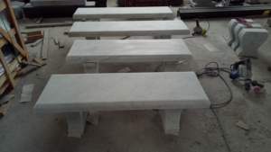 カスタマイズされたメモリアルカラーラホワイトマーブルフラットベンチ墓石墓石 - Product Image 6