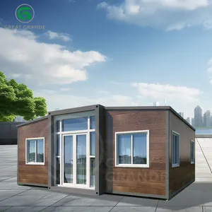 Mobile Extendable Prefab House Container House Design 3 Rooms For Live Fast Build 20 Ft Grande House Cheap Sale