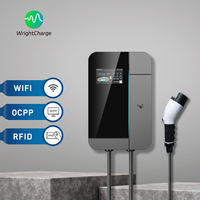 Cargador de Pared para Vehículos Eléctricos de 9.6kW, Tipo 1/Tipo 2/GB/NACS J1772 con WiFi, RFID, Certificación ETL, Precio de Fábrica para Compradores Mayoristas, WrightCharge