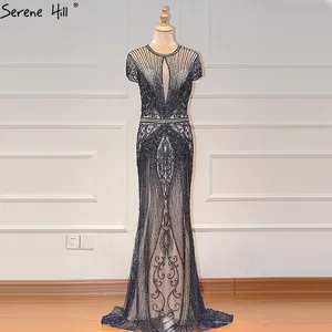 Vestidos de Noche de Lujo Azul Marino sin Mangas, Vestidos de Sirena Completos 2024 Serene Hill Talla Grande LA60742 Personalizados - Product Image 2