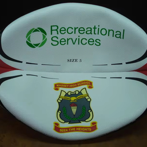 Size-5 Rugby Union <b>Match</b> Ball Unique New Design With Super Strong Grip Durable Rubber for School Use - Product Image 1