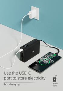 แบตเตอรี่สำรองขนาดมินิ10000มิลลิแอมป์ต่อชั่วโมงแบบพกพาชาร์จเร็วแบตเตอรี่สำรองพร้อมจอแสดงผลดิจิตอลในตัวสายพาวเวอร์แบงค์สำหรับโทรศัพท์ - Product Image 3