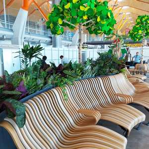 Banc en bois au design élégant ML-W066, confortable, pour plusieurs personnes, idéal pour les bureaux, les halls d'accueil, les salons et les espaces communautaires - Product Image 2