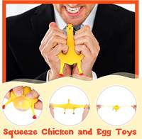 Populaire kawaii squeeze jouets nouveauté gag jouets antistress squishy poulet pondeuse avec porte-clés