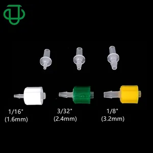 JU 1/16 3/32 1/8 "ID-Schlauch PP-Slip-Stecker Luer-Barb-Anschluss Medizinische Luer-Lock-Rohr verschraubungen