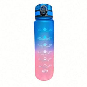 Gradient Large Capacity Sports Pop-Up Lid Reusable Food Safe Portable Outdoor Unisex Design High-Value Water Bottle - Product Image 2