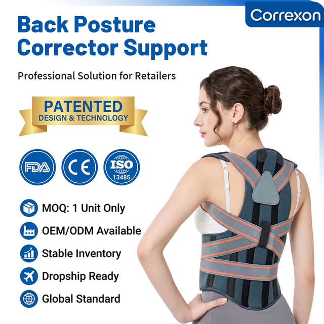Waist Corrector Brace Posture Improvement for Sedentary Office Workers & Spine Alignment Ergonomic CE ISO FDA OEM