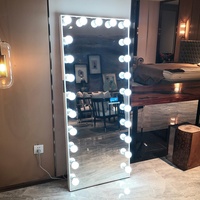 Stock en NOUS! Docarelife Sans Fil Haut-Parleur Led Éclairé Hollywood Vanité Debout Pleine Longueur Grande Taille Miroir De Sol