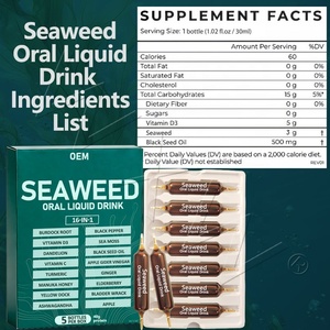 Meilleures ventes : Boisson liquide orale 16-en-1 aux suppléments mixtes d'algues, 40g de protéines, soutien immunitaire - Product Image 3