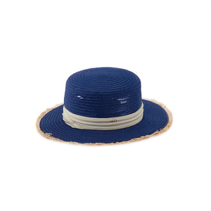 Sombrero de Paja Plano con Borde de Imitación de Rafia, Ajustable, Unisex, para Verano - Product Image 2