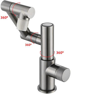 Robinet de lavabo d'origine chinoise en acier inoxydable avec traitement de surface noir et noyau de valve en céramique - Product Image 4