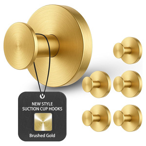 Gancio a ventosa adesivo resistente in acciaio inossidabile Quick Stick per cappotti, cappelli, accappatoi, <span class=keywords><strong>bagno</strong></span> e cucina in stile moderno minimalista - Product Image 5