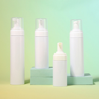 Fournisseur d'emballages cosmétiques, flacons en plastique PET blancs cylindriques avec pompe à mousse pour soins de la peau, 30 ml, 50 ml, 100 ml, 150 ml