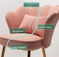 Chaises de jeu pour filles, chaises confortables avec pieds en métal, coussin de taille décontracté, canapé Ofa style nuage, canapé incurvé
