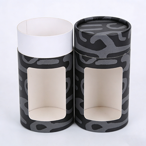 Boîte Cadeau Ronde Noire Recyclable de Luxe 50ml pour Emballage de Parfum, Cosmétiques, Huiles Essentielles, Emballage Cylindrique en Carton - Product Image 5