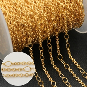 Cadenas de cable ovaladas rellenas de oro sin deslustre, fabricación de joyas, collar de pulsera permanente, cadena a granel - Product Image 6