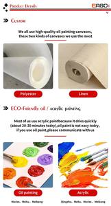 Décorations pour la maison incluant cette <span class=keywords><strong>toile</strong></span> murale artisanale au design de carreaux verts vibrants avec peinture superposée - Product Image 5