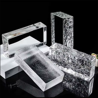 Blocs de verre solides, briques de verre pour la décoration murale, 50*100*200mm, briques de verre solides fusionnées
