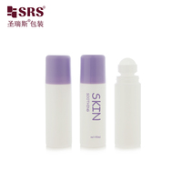 Botol Roll On PP 90ml dengan Roller Baja, Silinder Matte, Wadah Minyak Esensial Kosmetik, Tutup Sekrup
