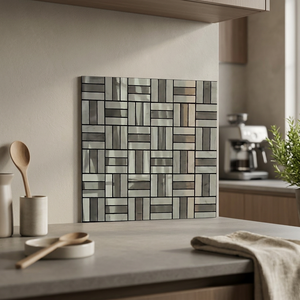 Mosaïque de carreaux muraux 3D en porcelaine polie marron de forme aléatoire 300x300mm (12x12 pouces) - Product Image 3