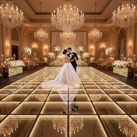 Supershow - Baldosas LED para Pista de Baile con Espejo Infinito 3D, Panel de Vidrio, Luz RGB DMX512, Acabado Cromado Magnético, Clasificación IP33, para Bodas y Fiestas Nocturnas