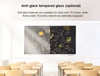 Pizarra Interactiva Inteligente Android 4K de 55 Pulgadas con Doble Lápiz, Cámara OPS y Micrófono, Garantía de 1 Año para Uso en Educación y Conferencias