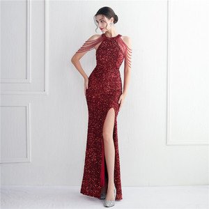 Hot Sale Sequined <strong>Black</strong> Mermaid Prom Dress Formal Evening <strong>Gowns</strong> Women Banquet Dress - Product Image 5