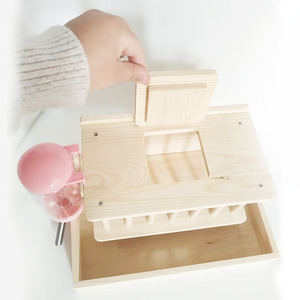 Mangeoire et <span class=keywords><strong>abreuvoir</strong></span> en bois personnalisés pour lapins avec distributeur d'eau, mangeoire à foin pour lapins, détachable pour un nettoyage facile - Product Image 4