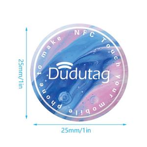 สติกเกอร์โทรศัพท์มือถือโซเชียลมีเดียแบบกำหนดเอง สติกเกอร์ NFC กันน้ำแบบอีพ็อกซี่ บัตรแท็ก RFID NFC - Product Image 3