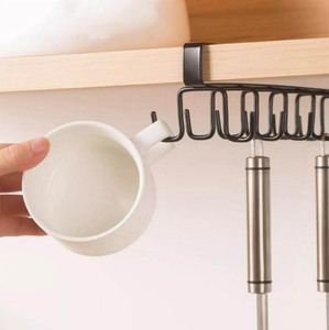 Crochet de <span class=keywords><strong>cuisine</strong></span>, étagère de rangement pour tasses, étagère suspendue pour <span class=keywords><strong>armoire</strong></span>, crochet pour <span class=keywords><strong>armoire</strong></span> pour accrocher des tentures, crochet d'<span class=keywords><strong>armoire</strong></span> dissimulé - Product Image 5