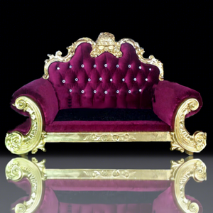 Royal Purplish Wedding Throne Best Muslim Wedding Carved Furniture Wedding Furniture Trending Wedding sofa For Canadian Wedding - Product Image 1