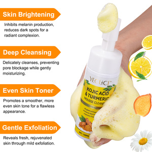 YECUCE Mousse Nettoyante Visage Éclaircissante à l'Acide Kojique et au Curcuma avec Brosse 150ml – Mousse Nettoyante en Profondeur pour Tous Types <span class=keywords><strong>de</strong></span> Peau - Product Image 3
