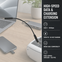 Kabel USB Type-C 3.2 Gen2 Male-Male FPC Inti Tembaga Kecepatan Tinggi dengan Panjang yang Dapat Disesuaikan untuk Modul Terintegrasi Industri