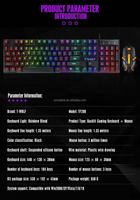 Vente en gros Gamers Combo Set TF200 Glowing Cool Clavier Souris Combos Pudding Keycaps Clavier Gamer pour Home Business Office
