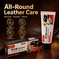 Hei Niu - Betún para Zapatos de Cuero con Aceite de Oveja, 70g, en Envase con Diseño en Relieve 'Black Bull', Fácil de Limpiar, Sensación Táctil Única y Tridimensional