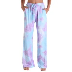 NANTEX High Quality Custom Soft Pajama Bottom Lounge Pants Plaid Flannel Wide Leg Pajama Pants for Women