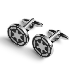 Gemelos de esmalte suave redondos estilo francés para camisa de traje de hombre - Product Image 1