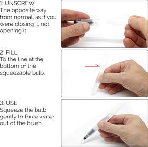 Ensemble de stylos pinceaux aquarelles rechargeables avec embouts en nylon pour la peinture, mélange de calligraphie, fournitures d'art bricolage pour enfants - Product Image 3